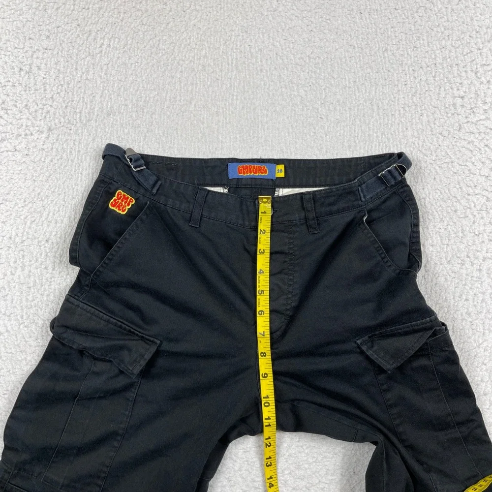 Empyre Cargo Pants Mens 28 Black Relaxed Fit Utility Streetwear Grunge Skate